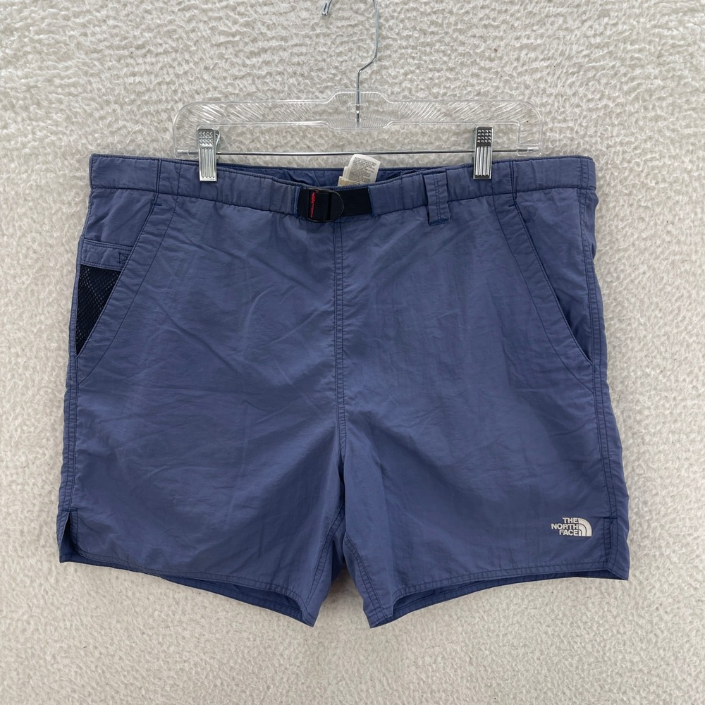 The North Face Shorts Men's M 6" Blue Belted Nylon Hiking Swimming Gorpcore